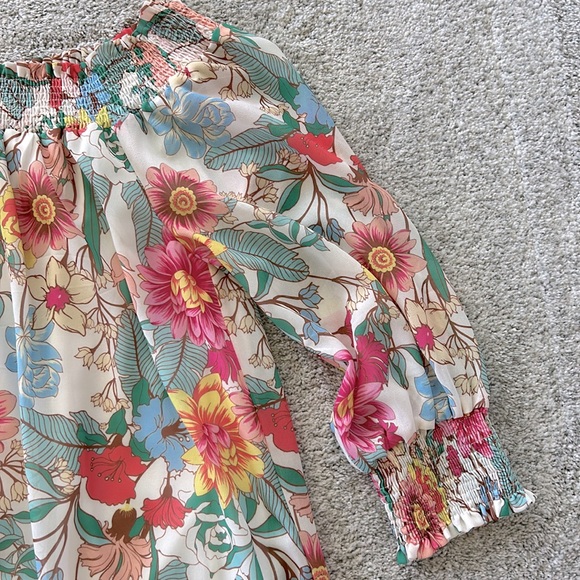 Umgee Flamingo Floral Off The Shoulder Dress - Picture 3 of 8